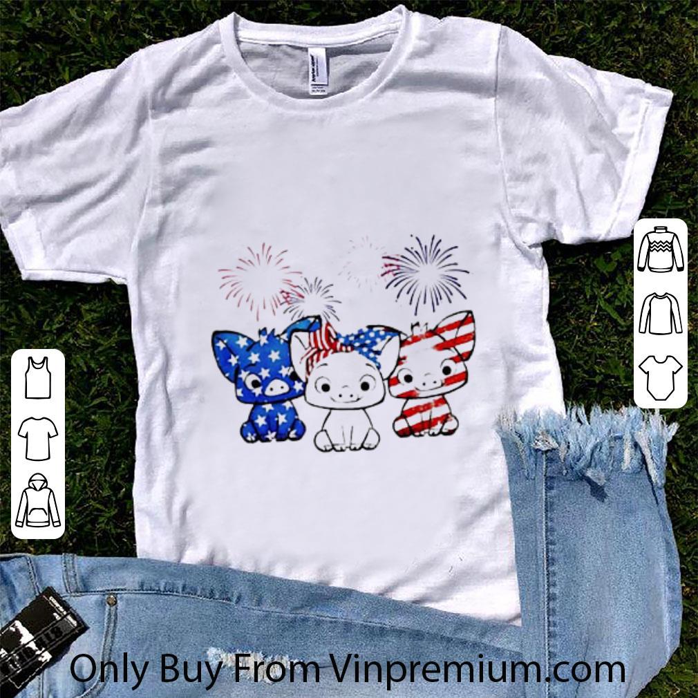 Great Firework Pigs Red White Blue Independence Day shirt