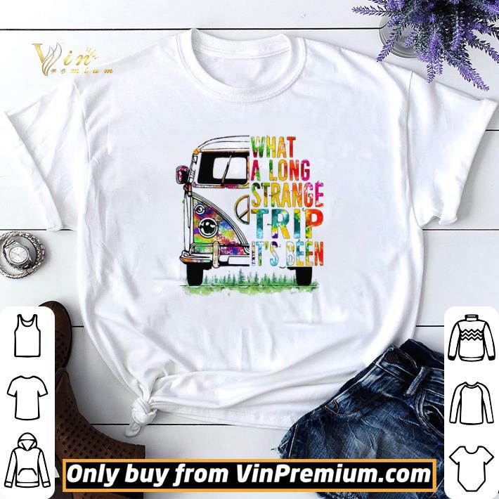 Bus Peace Sign Color What A Long Strange Trip It's Been shirt sweater