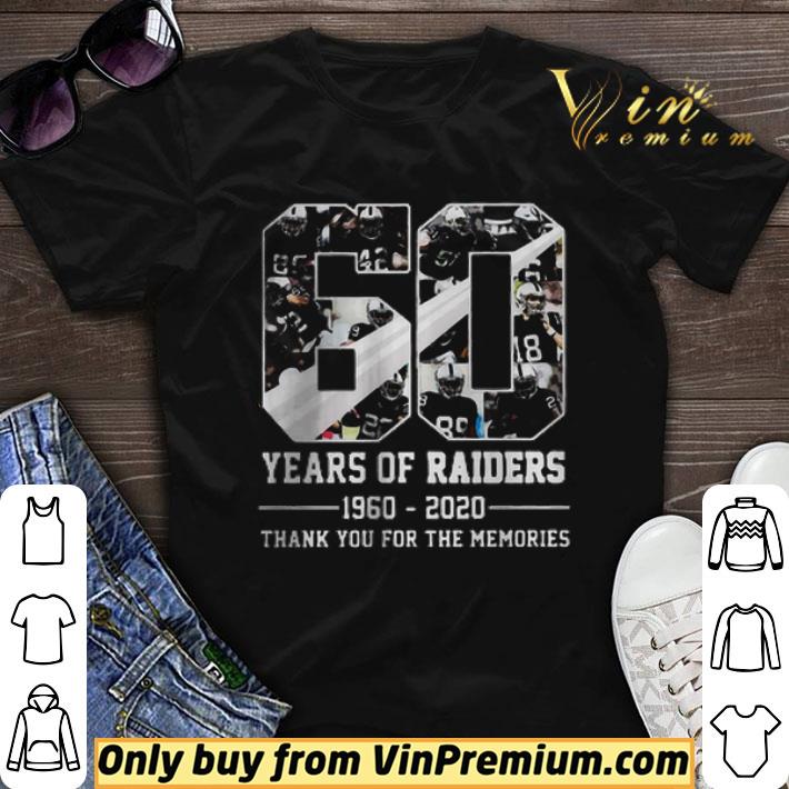 60th years of Raiders 1960-2020 thank you for the memories shirt sweater