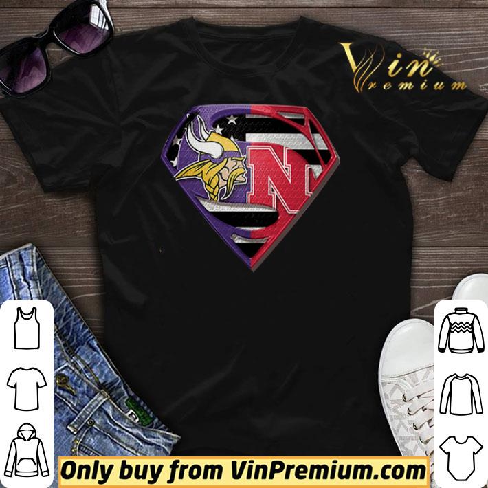 Vikings Minnesota and Nebraska Cornhuskers Superman shirt sweater