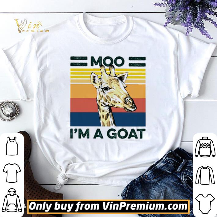 Awesome Giraffe moo I’m a goat vintage shirt sweater