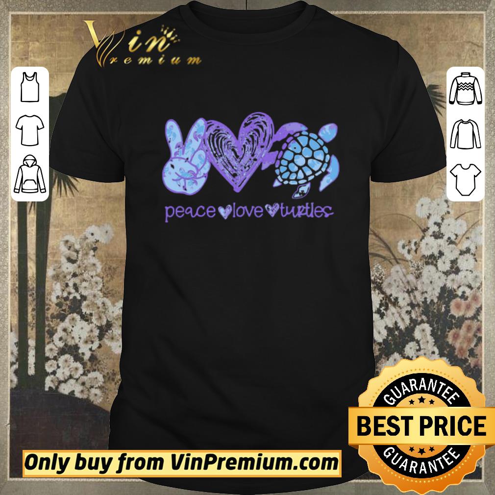 Nice Peace Love Turtles Diamond shirt sweater