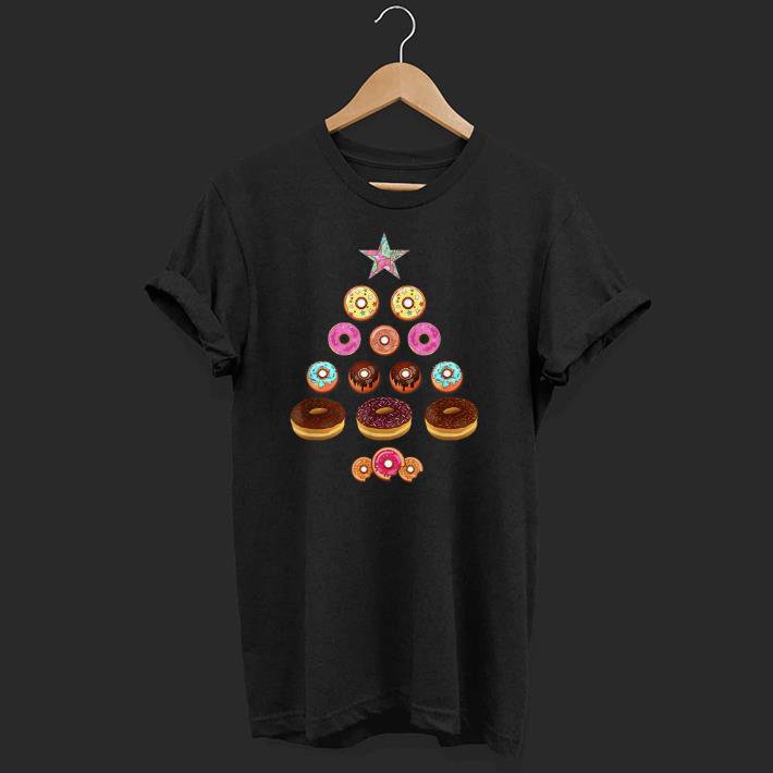Premium Christmas Donut Tree Pajamas Gift Shirt