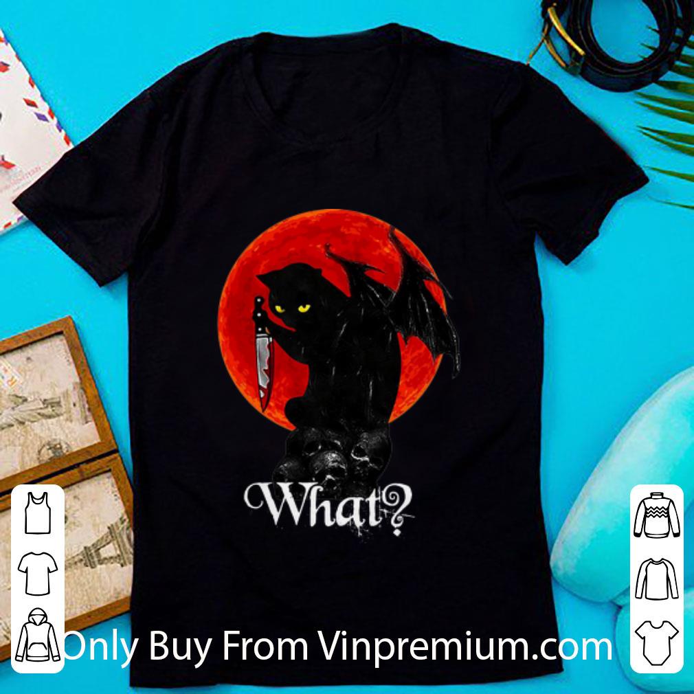 Awesome Black Cat Knife Blood Moon What shirt
