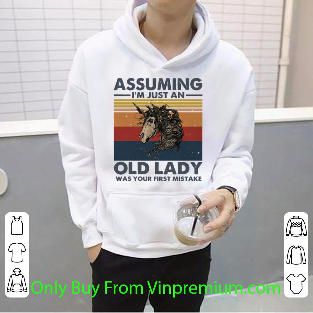 711c551a great vintage skull horse assuming i m just an old lady was your first mistake shirt 4 - Great Vintage Skull Horse Assuming I’m Just An Old Lady Was Your First Mistake shirt