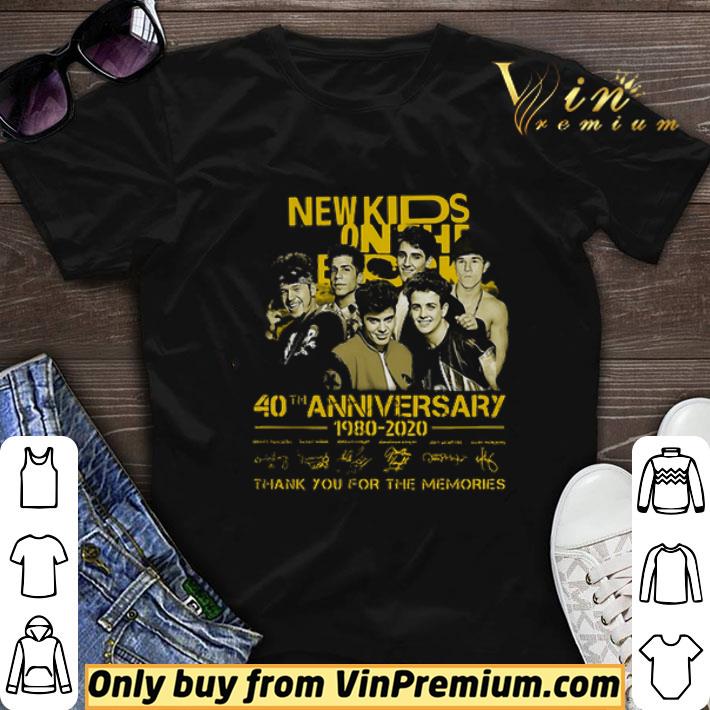 New Kids On The Rock 40th Anniversary 1980 2020 Thank You For The Memories shirt sweater