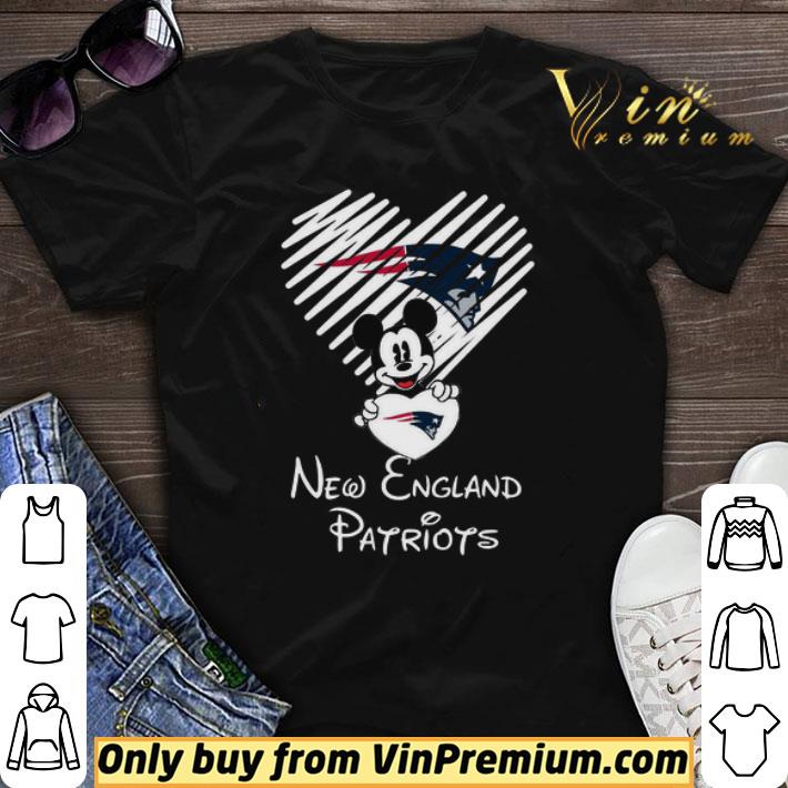 Mickey Mouse Hug Heart New England Patriots Logo shirt sweater