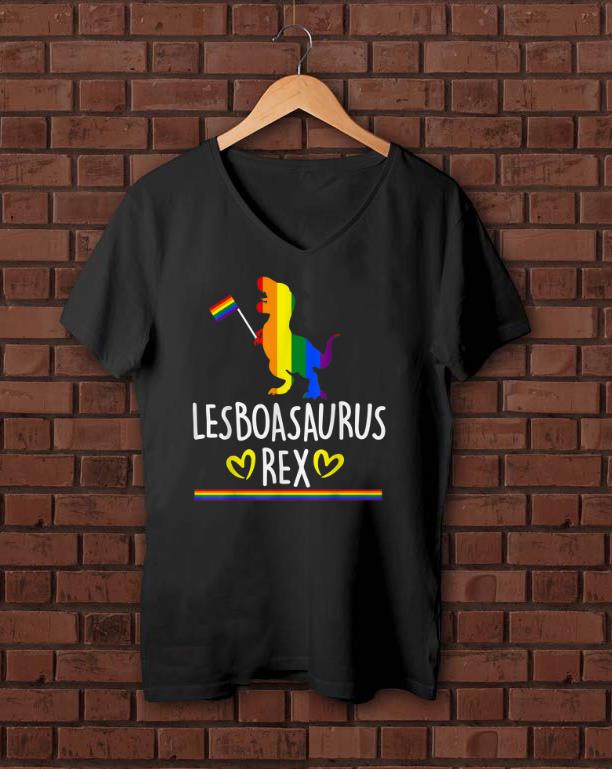 Awesome Lesboasaurus Rex Lesbian Dinosaur Pride LGBT Rainbow Shirt