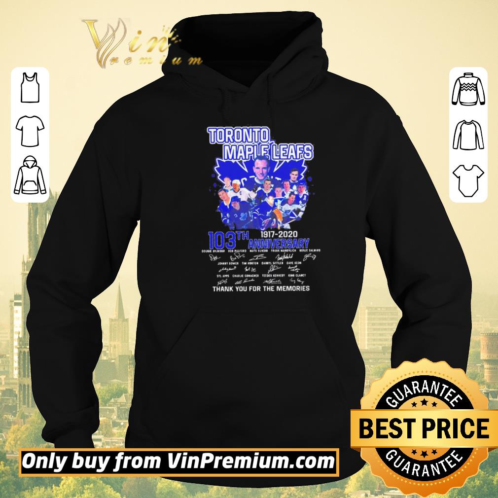 8e8cad41 hot toronto maple leafs 103th anniversary 1917 2020 signature shirt sweater 4 - Hot Toronto maple leafs 103th anniversary 1917 2020 signature shirt sweater