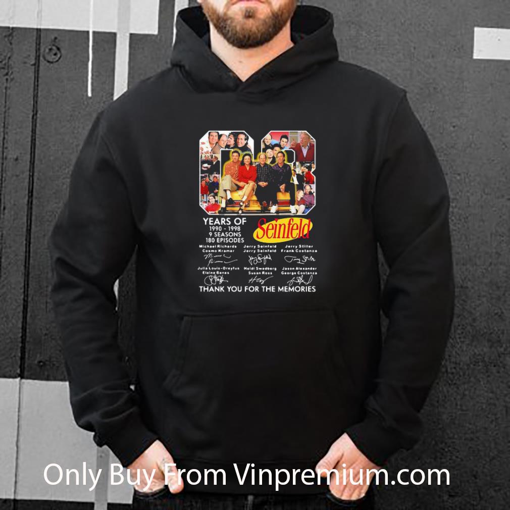 941fbe14 premium 08 years of seinfeld 9 seasons 180 episodes signatures shirt 4 - Premium 08 Years Of Seinfeld 9 Seasons 180 Episodes Signatures shirt