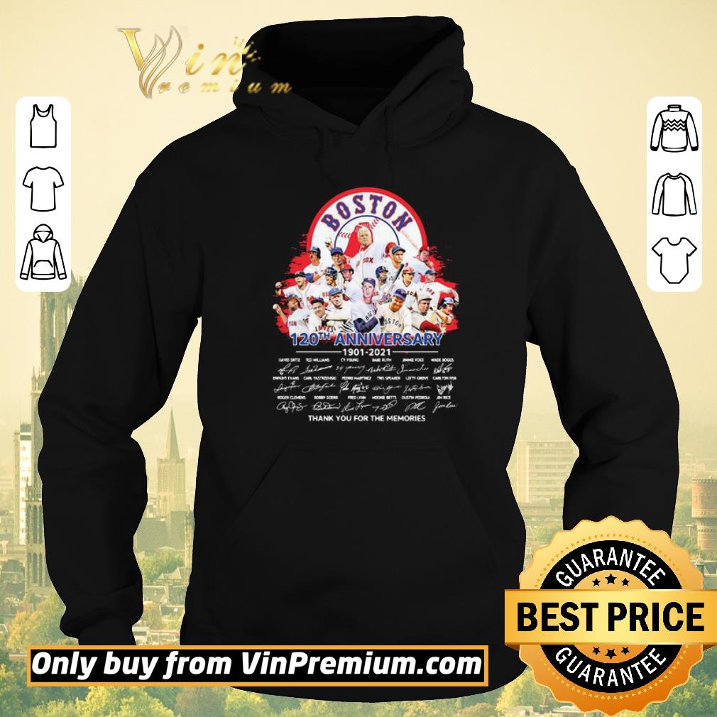 9b607762 funny boston red sox 120th anniversary thank you for the memories signatures shirt sweater 4 - Funny Boston red sox 120th anniversary thank you for the memories signatures shirt sweater
