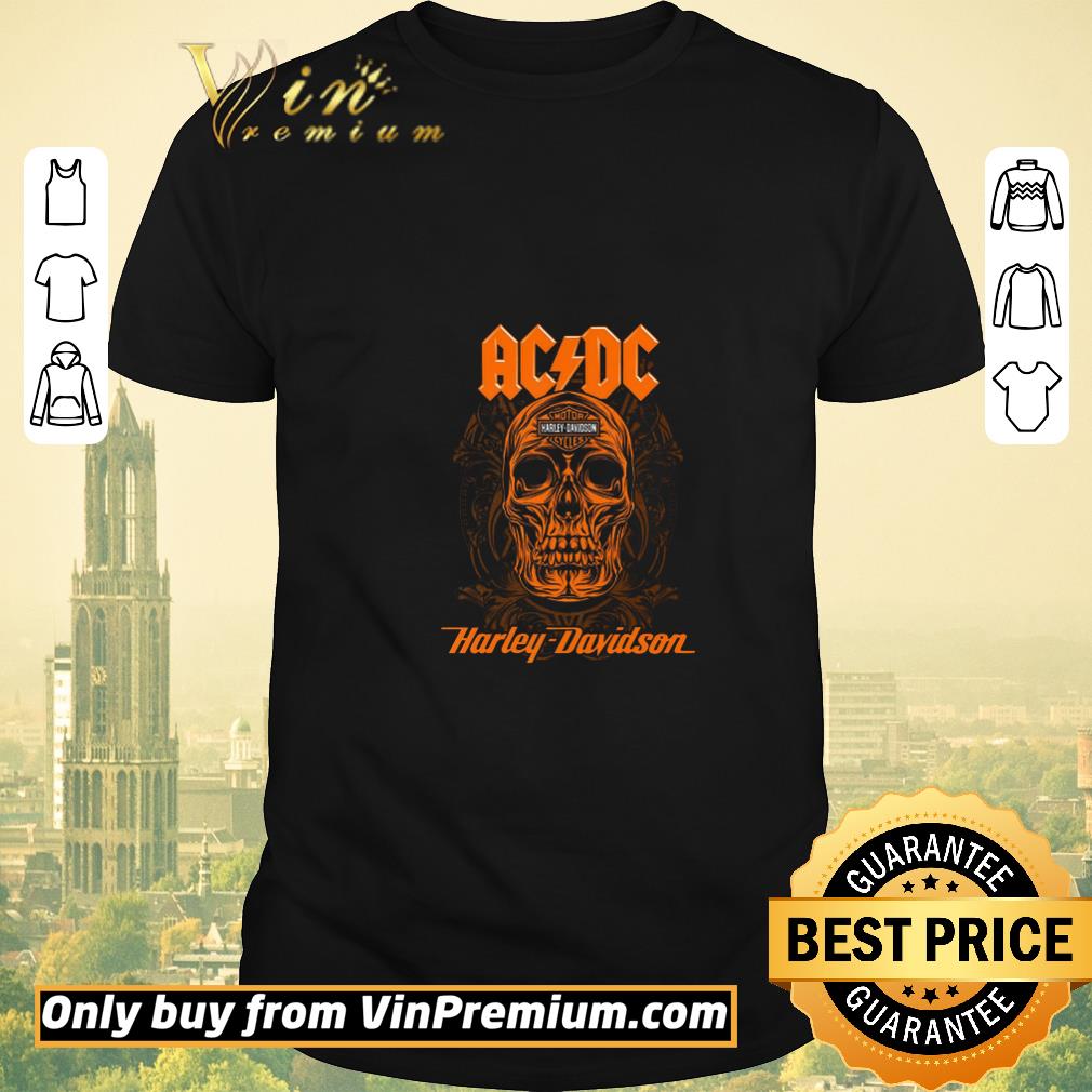 Hot Skull AC DC Motor Harley Davidson shirt sweater