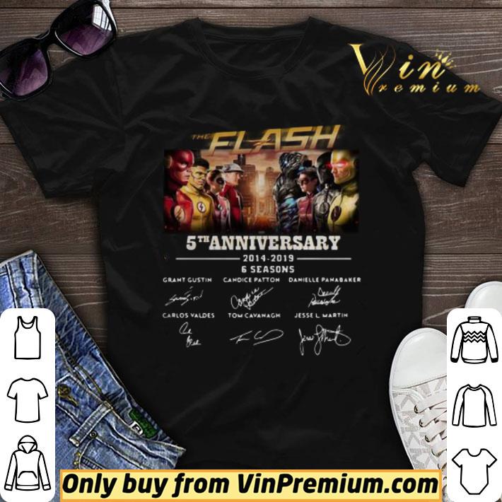 The Flash 5th anniversary 2014-2019 6 seasons signature shirt sweater