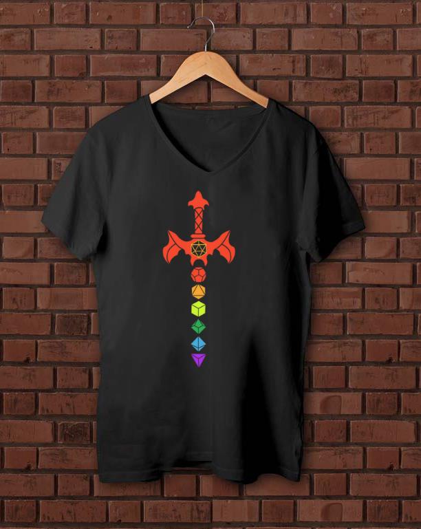 Awesome D20 Pride Gay LGBT Rainbow Nerdy Collector Set Shirt