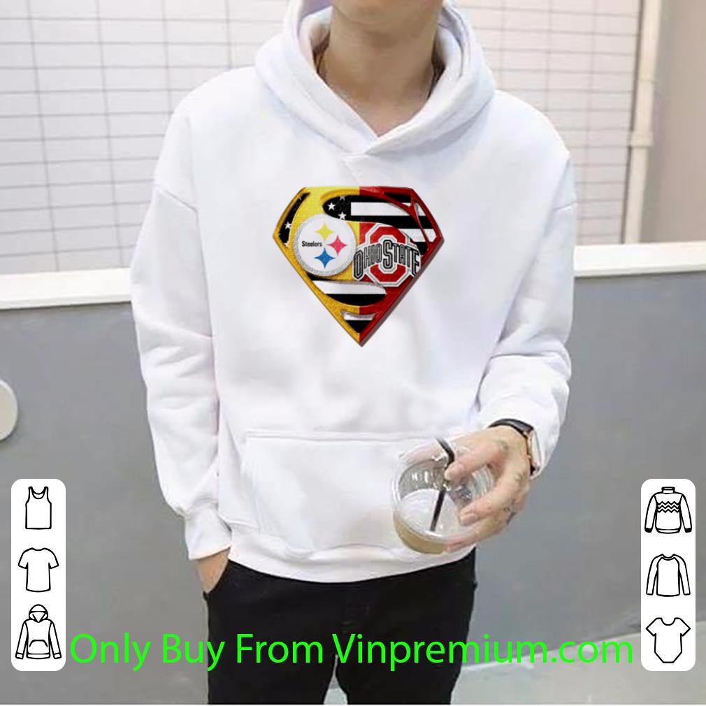 cbaea80b great superman pittsburgh steelers and ohio state buckeyes shirt 4 - Great Superman Pittsburgh Steelers And Ohio State Buckeyes shirt