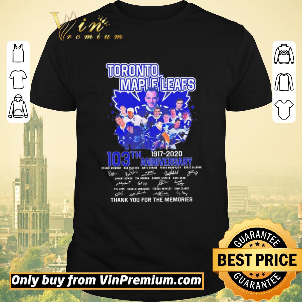 Hot Toronto maple leafs 103th anniversary 1917 2020 signature shirt sweater