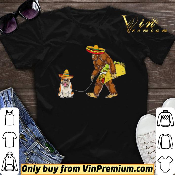 Bigfoot Sasquatch Walking Pitbull Dog shirt sweater