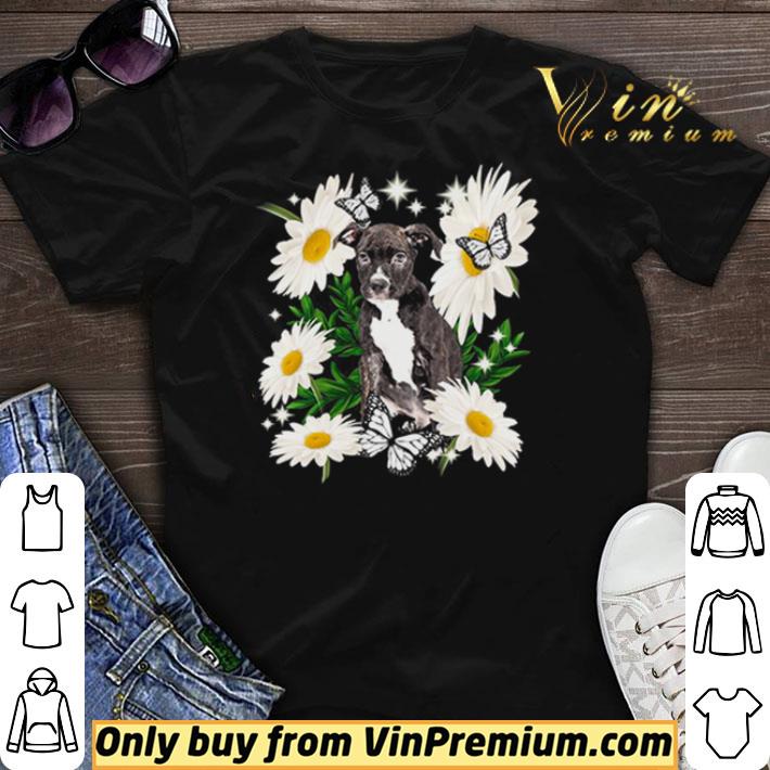 Staffordshire Bull Terrier Dog Daisy flower Classic shirt sweater