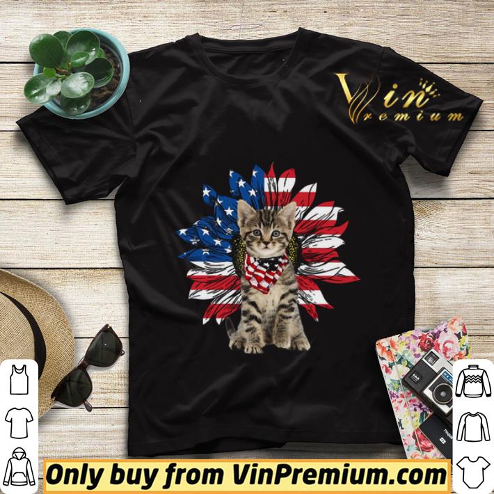 ddd05790 cat sunflowers american flag shirt sweater 4 - Cat Sunflowers American Flag shirt sweater