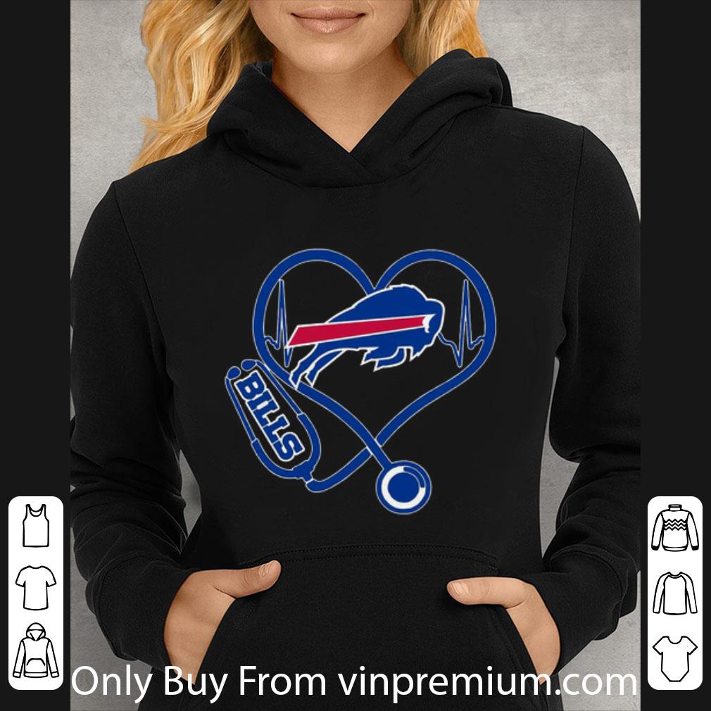 e4d0e86d hot love stethoscopes buffalo bills heart nurse shirt 4 - Hot Love Stethoscopes Buffalo Bills Heart Nurse shirt