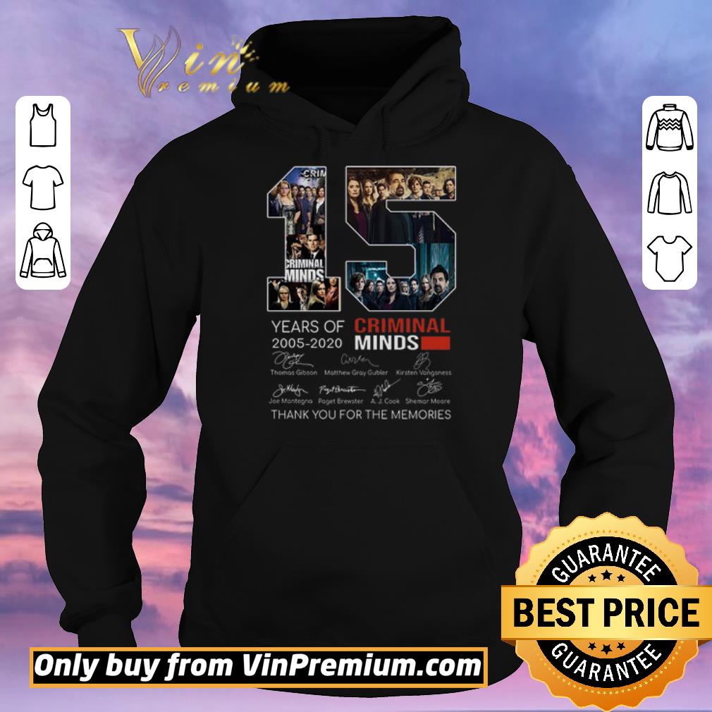 ebaa65b9 awesome pretty 15 years of criminal minds signature and thank you for the memories shirt sweater 4 - Awesome Pretty 15 Years Of Criminal Minds Signature And Thank You For The Memories shirt sweater