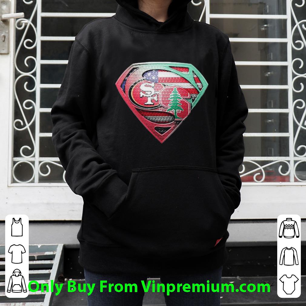 ed7d28ca official superman american flag san francisco 49ers and stanford cardinal shirt 4 - Official Superman American Flag San Francisco 49ers And Stanford Cardinal shirt