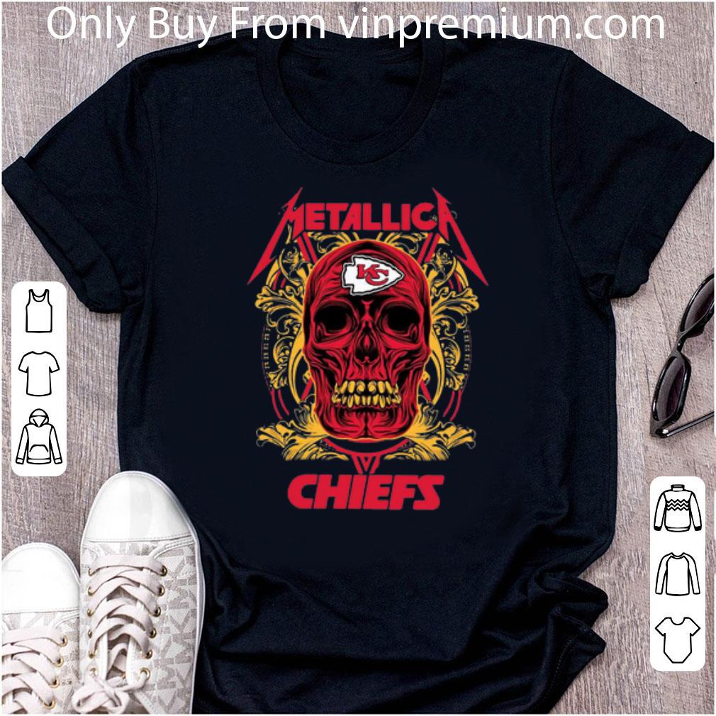 Awesome Kansas City Chiefs Skull Metallica shirt