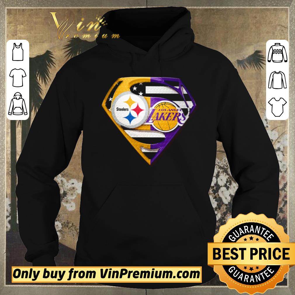 f777a8a6 awesome pittsburgh steelers and los angeles lakers superman shirt sweater 4 - Awesome Pittsburgh Steelers and Los Angeles Lakers Superman shirt sweater