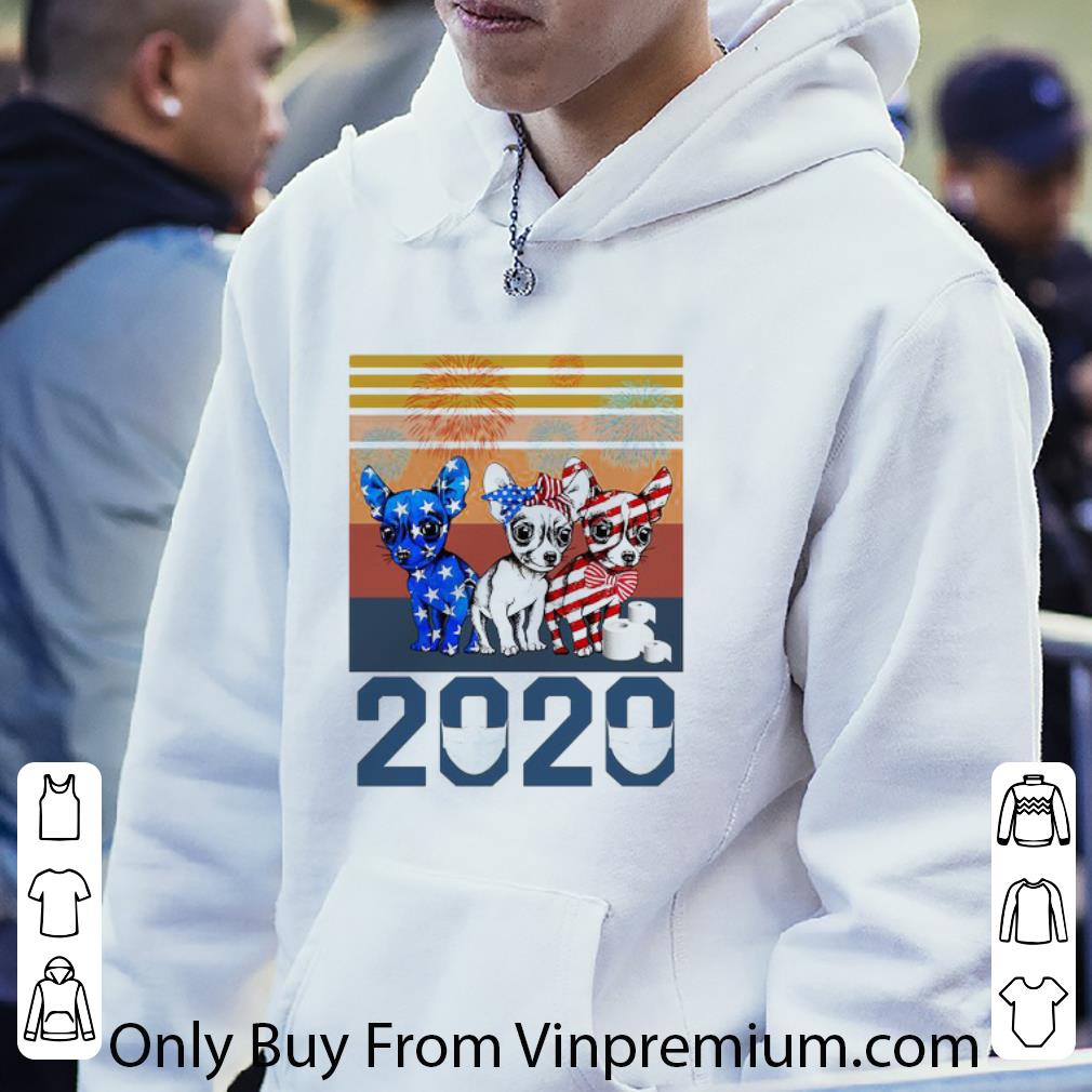 fe4d7489 premium vintage chihuahua independence day 2020 mask shirt 4 - Premium Vintage Chihuahua Independence Day 2020 Mask shirt