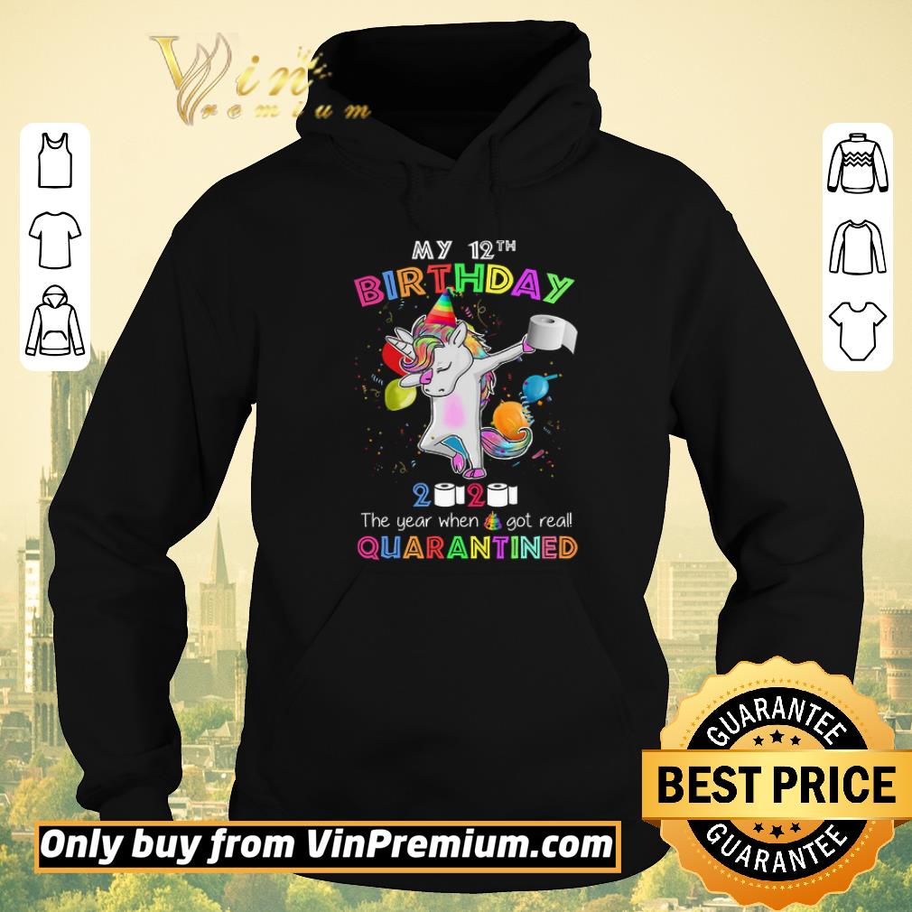 fef42efa hot unicorn my12th birthday 2020 the year when shit got real quanrantined shirt sweater 4 - Hot Unicorn My12th Birthday 2020 The Year When Shit Got Real Quanrantined shirt sweater