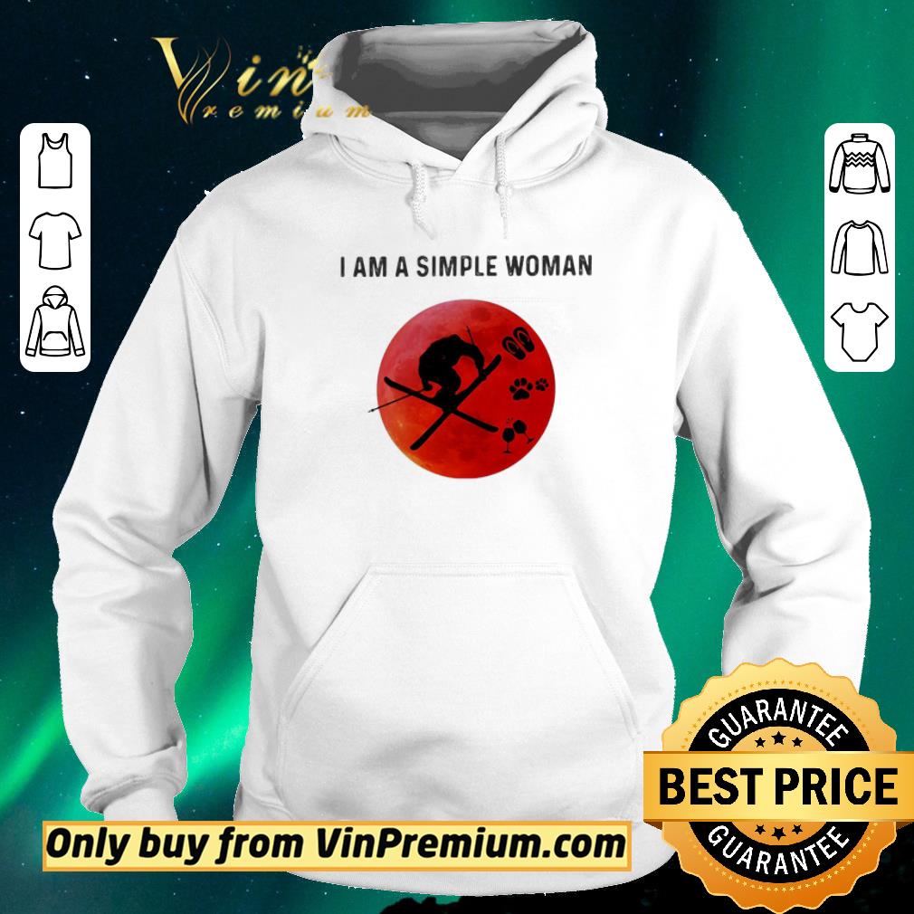 01bb44f7 funny i am a simple woman skiing paw wine shirt sweater 4 - Funny I am a simple woman skiing paw wine shirt sweater