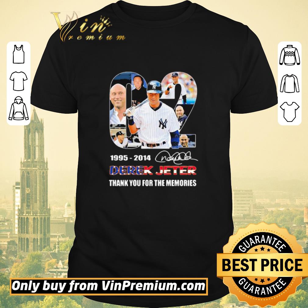 Official 02 1995 2014 derek jeter thank you for the memories signature shirt sweater