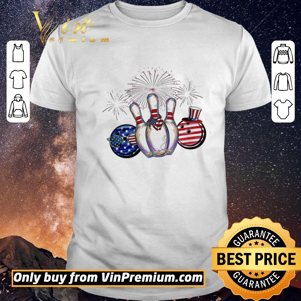 Awesome Bowling firework american flag independence day shirt sweater