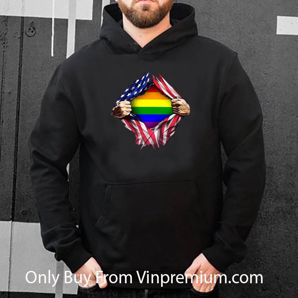 311db5ea nice lgbt gay pride rainbow flag ripped shirt 4 - Nice LGBT Gay Pride Rainbow Flag Ripped shirt