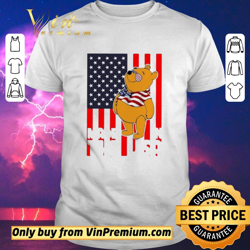 Funny Pooh Made In The Usa America Flag shirt sweater
