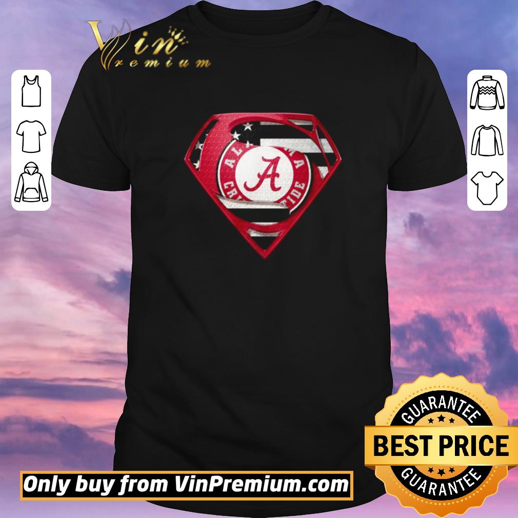 Premium Superman alabama crimson tide american flag shirt