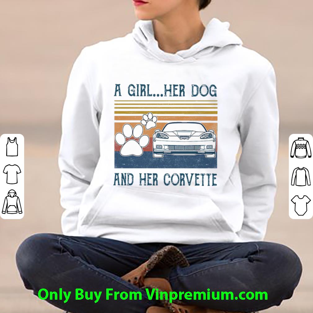 3aeabff9 official vintage a girl her dog and her corvette shirt 4 - Official Vintage A Girl Her Dog And Her Corvette shirt