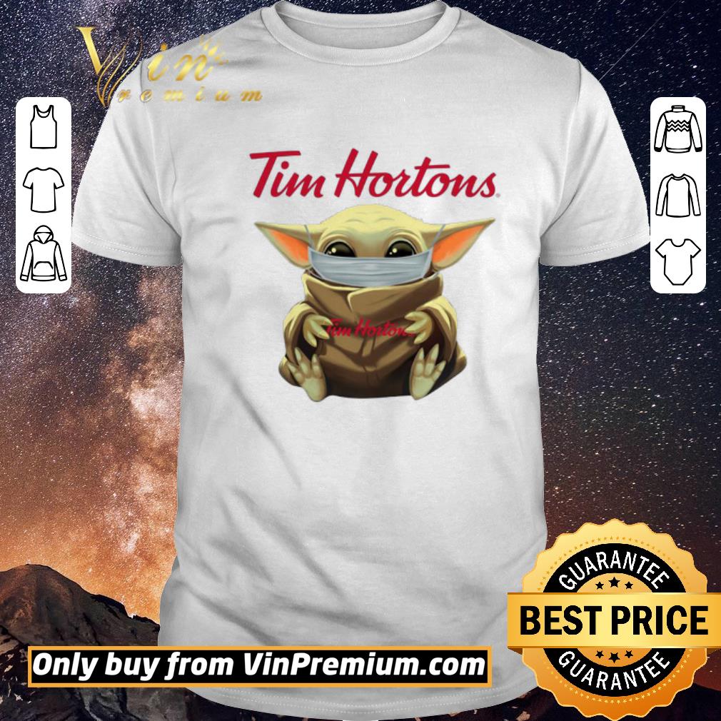 Premium Star Wars Baby Yoda Hug Tim Hortons Mask Covid 19 shirt sweater