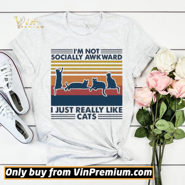 42aa6995 i m not socially awkward i just really like cats vintage shirt sweater 4 - I’m Not Socially Awkward I Just Really Like Cats Vintage shirt sweater