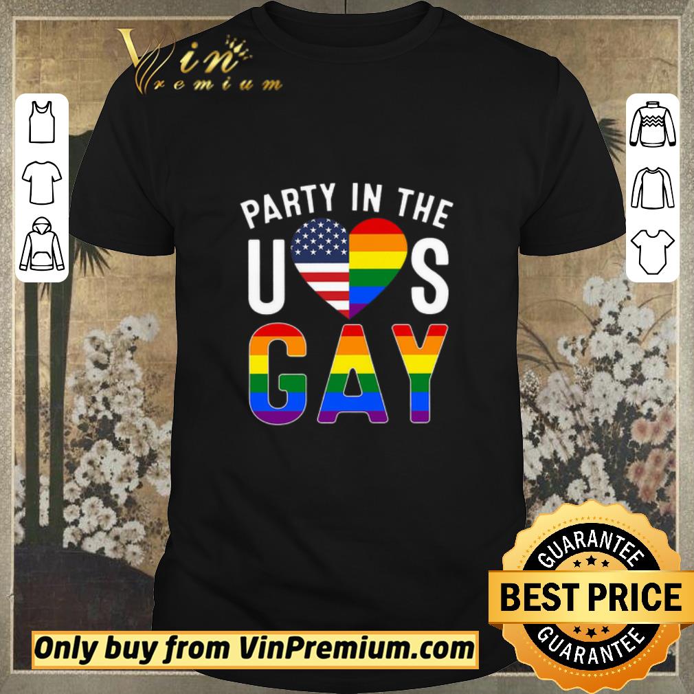 Awesome Party In The Heart Us Flag Gay Pride shirt sweater