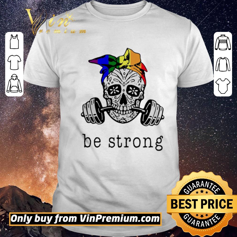 Top Weight lifting skull be strong shirt sweater