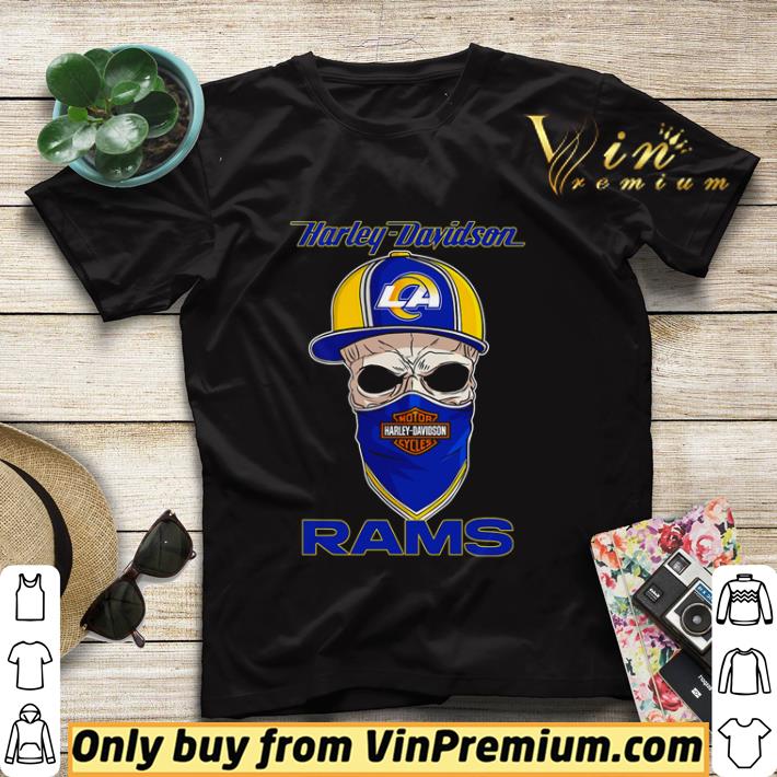 4978a72b los angeles rams skull wearing harley davidson cycles mask shirt sweater 4 - Los Angeles Rams skull wearing Harley-Davidson Cycles mask shirt sweater