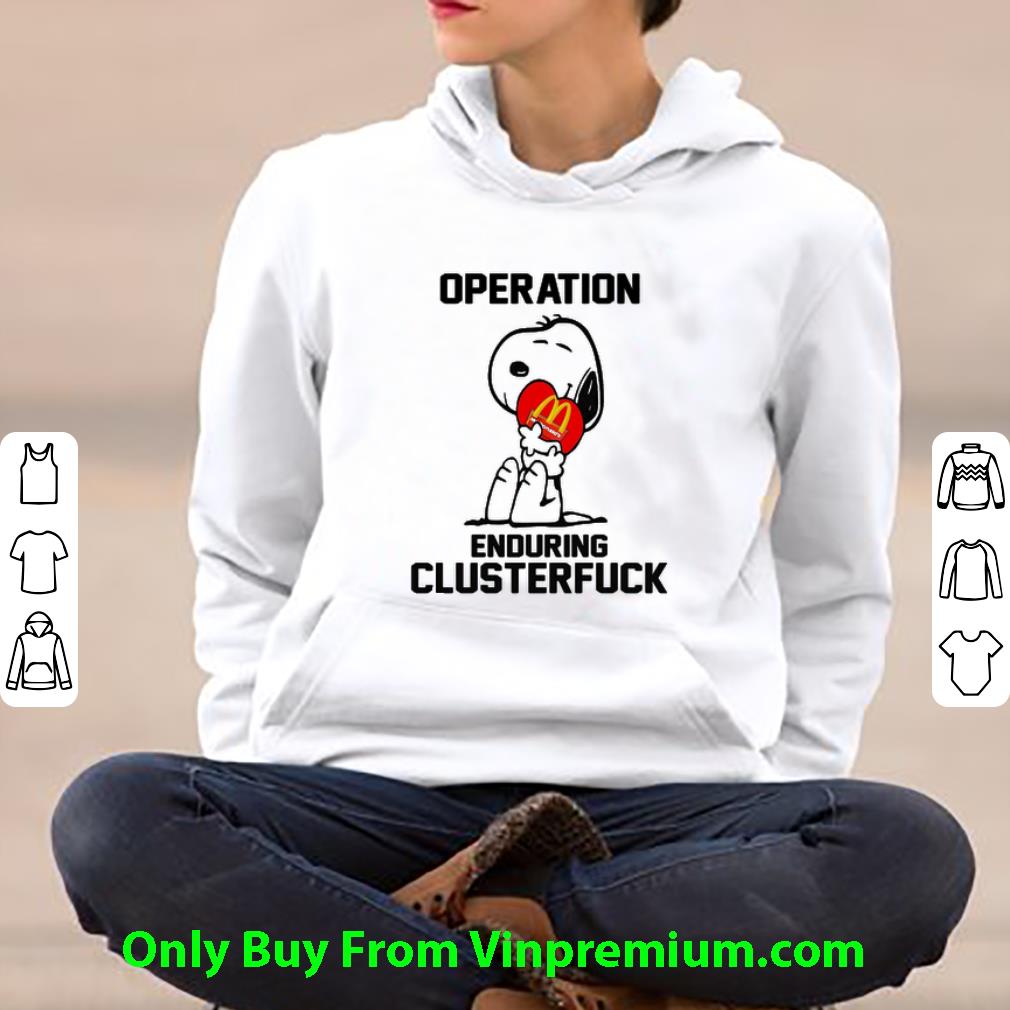 4df70940 premium snoopy heart mcdonald s operation enduring clusterfuck shirt 4 - Premium Snoopy Heart Mcdonald’s Operation Enduring Clusterfuck shirt