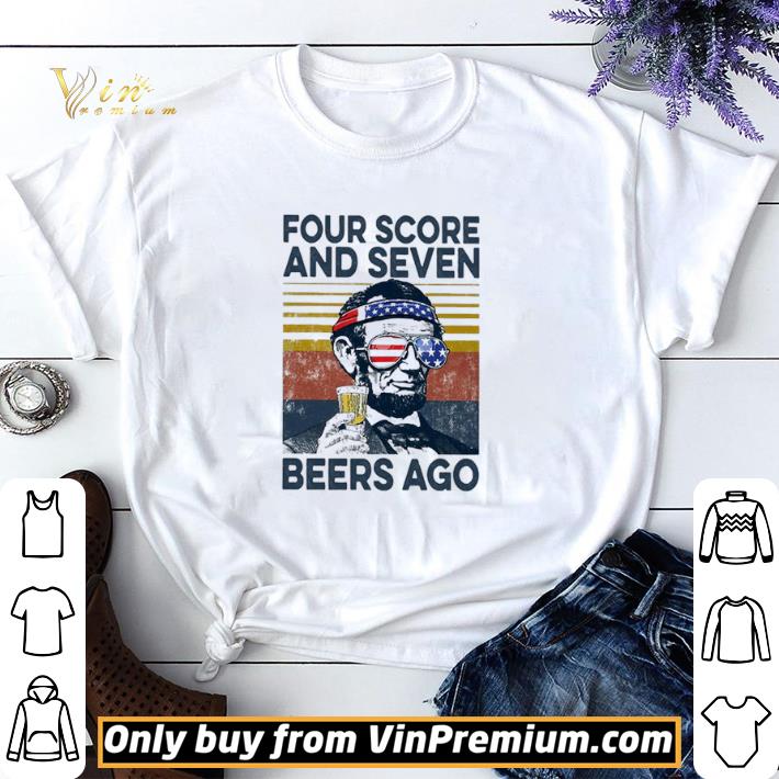 ABE Lincoln Four score and seven beers ago vintage shirt sweater