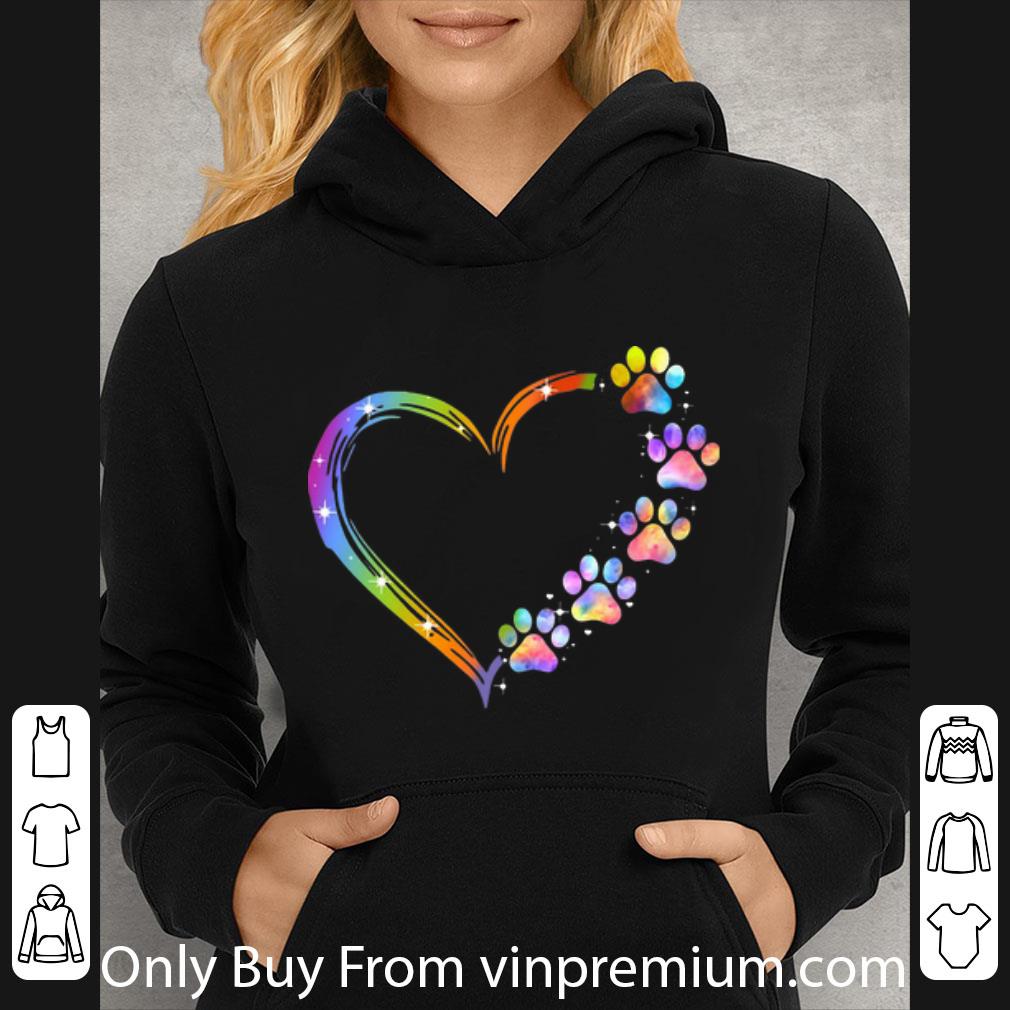 6b7aac81 original lgbt heart paw dog shirt 4 - Original LGBT Heart Paw Dog shirt