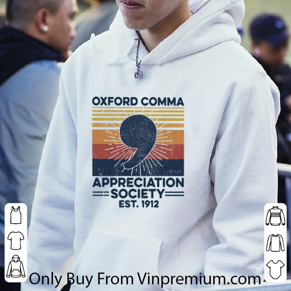 6eee97f7 awesome vintage oxford comma appreciation society est 2912 shirt 4 - Awesome Vintage Oxford Comma Appreciation Society Est. 2912 shirt