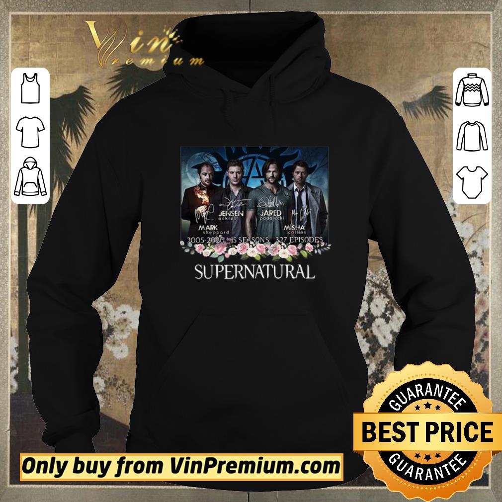 702a90e3 funny supernatural 2005 2020 15 seasons 327 episodes signatures shirt sweater 4 - Funny Supernatural 2005 2020 15 seasons 327 episodes signatures shirt sweater