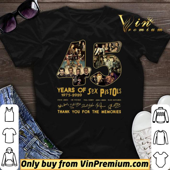 45 Years Of Sex Pistols 1975 2020 Thank You For The Memories Signatures shirt sweater