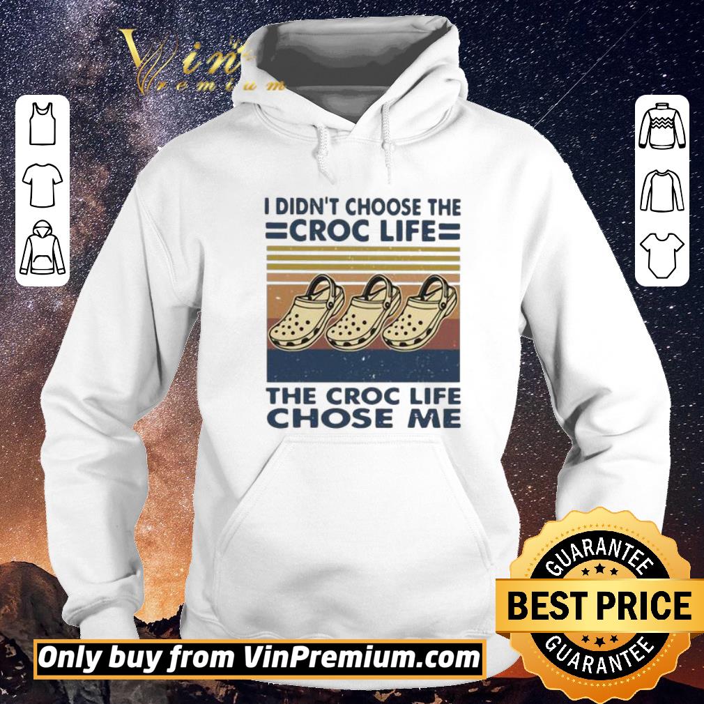 781fd8b3 original vintage i didn t choose the croc life the croc life chose me best black shirt 4 - Original Vintage I didn’t choose the croc life the croc life chose me best black shirt