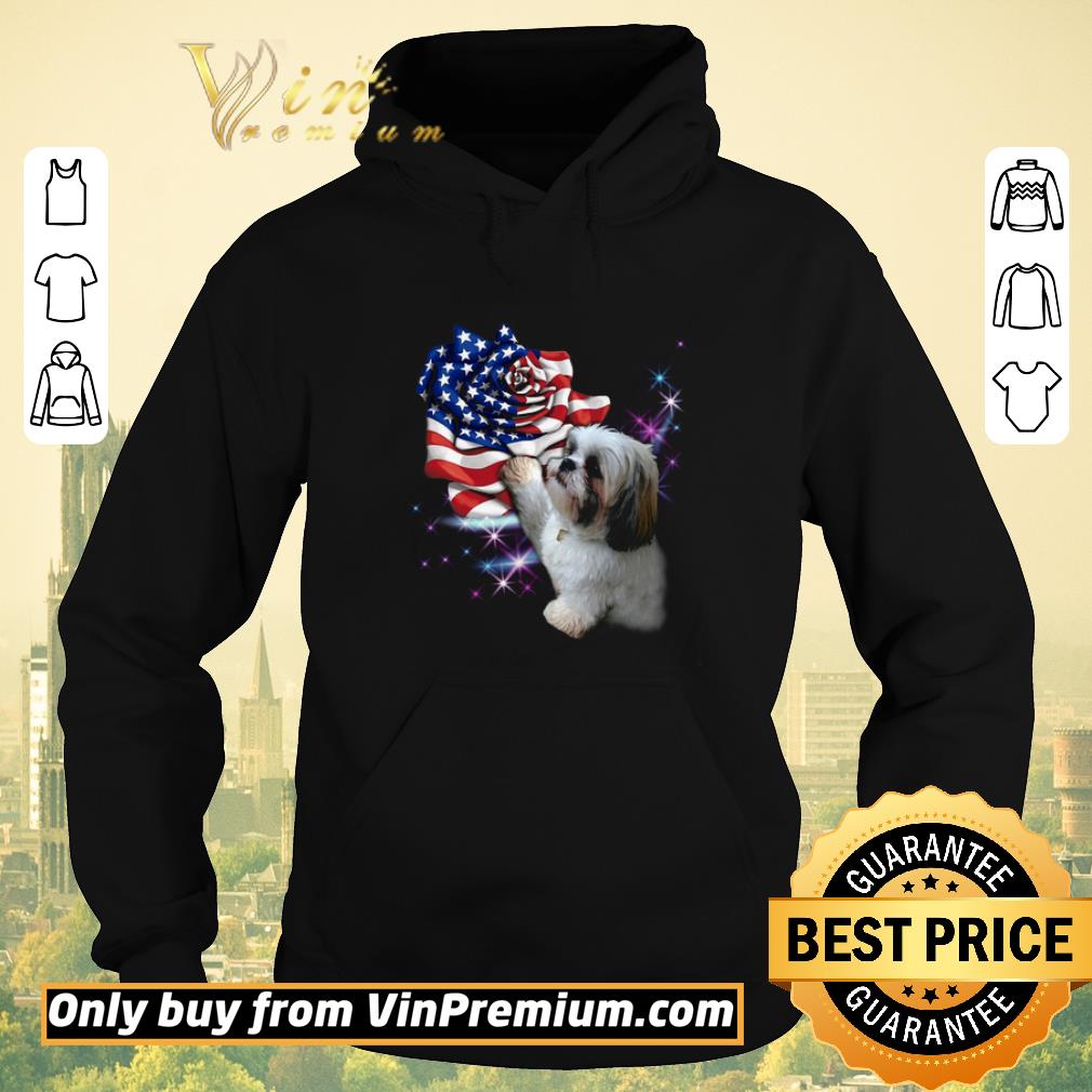 Original Shin Tzu Rose American Flag Happy 4th Of July shirt sweater 7919bcbe original shin tzu rose american flag happy 4th of july shirt sweater 4 - Original Shin Tzu Rose American Flag Happy 4th Of July shirt sweater